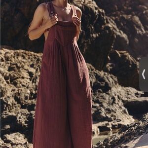Free People Sun Drenched Overalls Jumpsuit